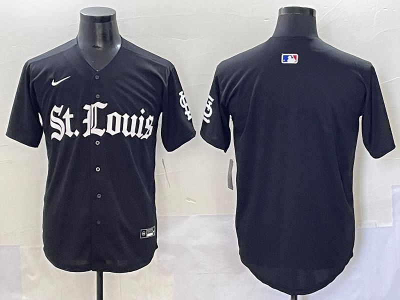 Men 2025 St.Louis Cardinals Blank Black Five generations Joint Name Nike MLB Jersey style 1